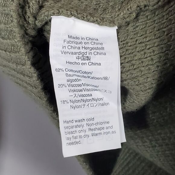 NWOT Madewell Ribbed Turtleneck Sweater in Green - Medium - Picture 9 of 9